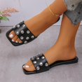 thumbnail image 5 of Fasiaou Women Fashion Metallic Stud Slide Sandals Cushion Outdoor Walking Comfortable Flat Slippers Summer Casual Non Slip Support Stylish Lightweight, 5 of 9
