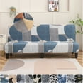 thumbnail image 2 of Spandex Printed Armless Sofa Bed Cover Solid Color Without Armrest Big Elastic Folding Furniture home Decoration Bench Cover (A2,180-200cm L), 2 of 7