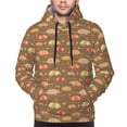 thumbnail image 2 of Bingfone Armadillo Floral 1 Men's Drawstring Hoodie Long Sleeve Pocket Sweatshirts-Small, 2 of 6