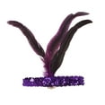 thumbnail image 4 of Unique Bargains 1 Pc Headband Feather Sequins Hairband for Women Purple, 4 of 5