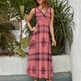 thumbnail image 2 of Vestido De Noche De Lujo Sin Mangas Para Mujer, Geometric Grid Vestido De Fiesta, 2 of 5