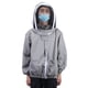 thumbnail image 2 of Chaqueta De Apicultura Con Cremalleras Dobles, Ropa De Apicultura Plegable De Poliéster Y Algodón, Para Trabajos De Apicultura, Antiácaros, Pesca Al Aire Libre, Antipicaduras De Cergrey Gris, 2 of 8