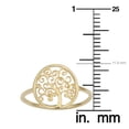 thumbnail image 4 of KoolJewelry 14k Yellow Gold Tree of Life Ring (size 9) | Minimalist Jewelry for Women, 4 of 5