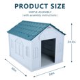 thumbnail image 6 of Plastic Dog House - Water Resistant Dog Kennel for Small to Medium Sized Dogs All Weather Indoor Outdoor Doghouse Puppy Shelter, 6 of 8