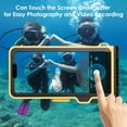 thumbnail image 6 of IP68 Waterproof Phone Housing Snorkeling Scuba Diving Case for Swimming Surfing Underwater Touch Screen Phone Cover for iPhone Samsung LG Motorola Google Universal Under 6.9 inch(Yellow), 6 of 10