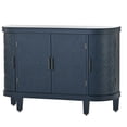 thumbnail image 4 of shunda K Accent Storage Cabinet Sideboard Wooden Cabinet with Antique Pattern Doors for Hallway, Entryway, Living Room, Navy Blue, 4 of 5