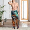 thumbnail image 2 of Honiee Cartoon Pumpkin Skull for men - a sleek fusion of Straight Pajama Pants, versatile Lounge Pants, and cozy Sleepwear, all rolled into one-Large, 2 of 6