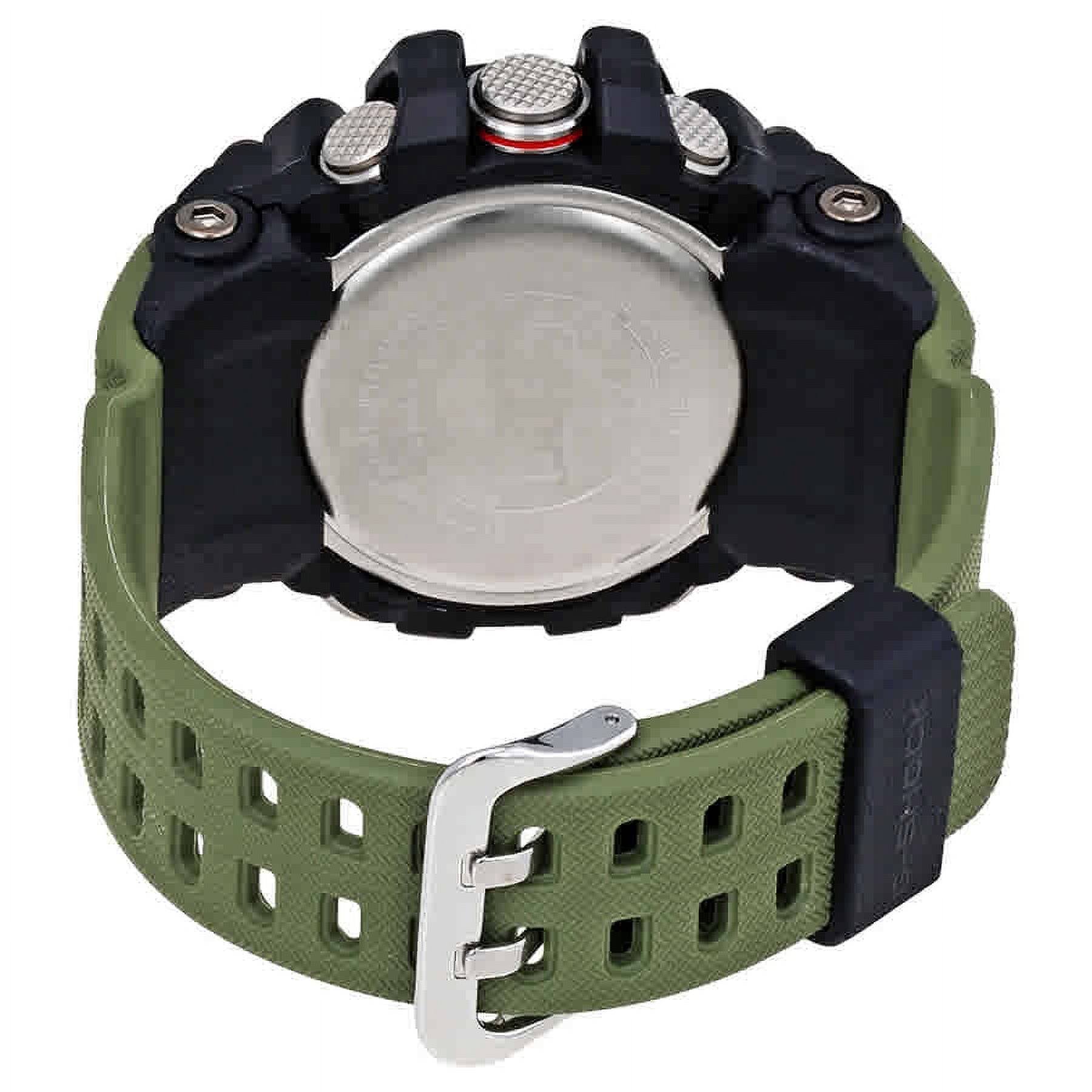 Casio Men s Green Resin Case Analog Stainless Steel Band Round