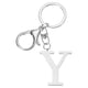 thumbnail image 1 of Cadena de llaves con letra inicial Uxcell, llavero de iniciales de la A a la Z, llaveros alfabéticos para llaves, plateado (Y), 1 of 7