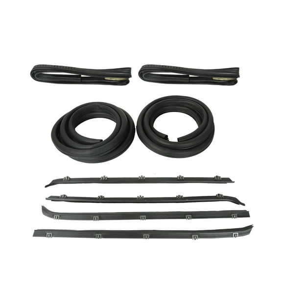 Front Door Window Run Sweep Felts Weatherstrip Seals Kit Set for Chevy GMC Truck for 1981-1991 Chevy GMC C10 K10