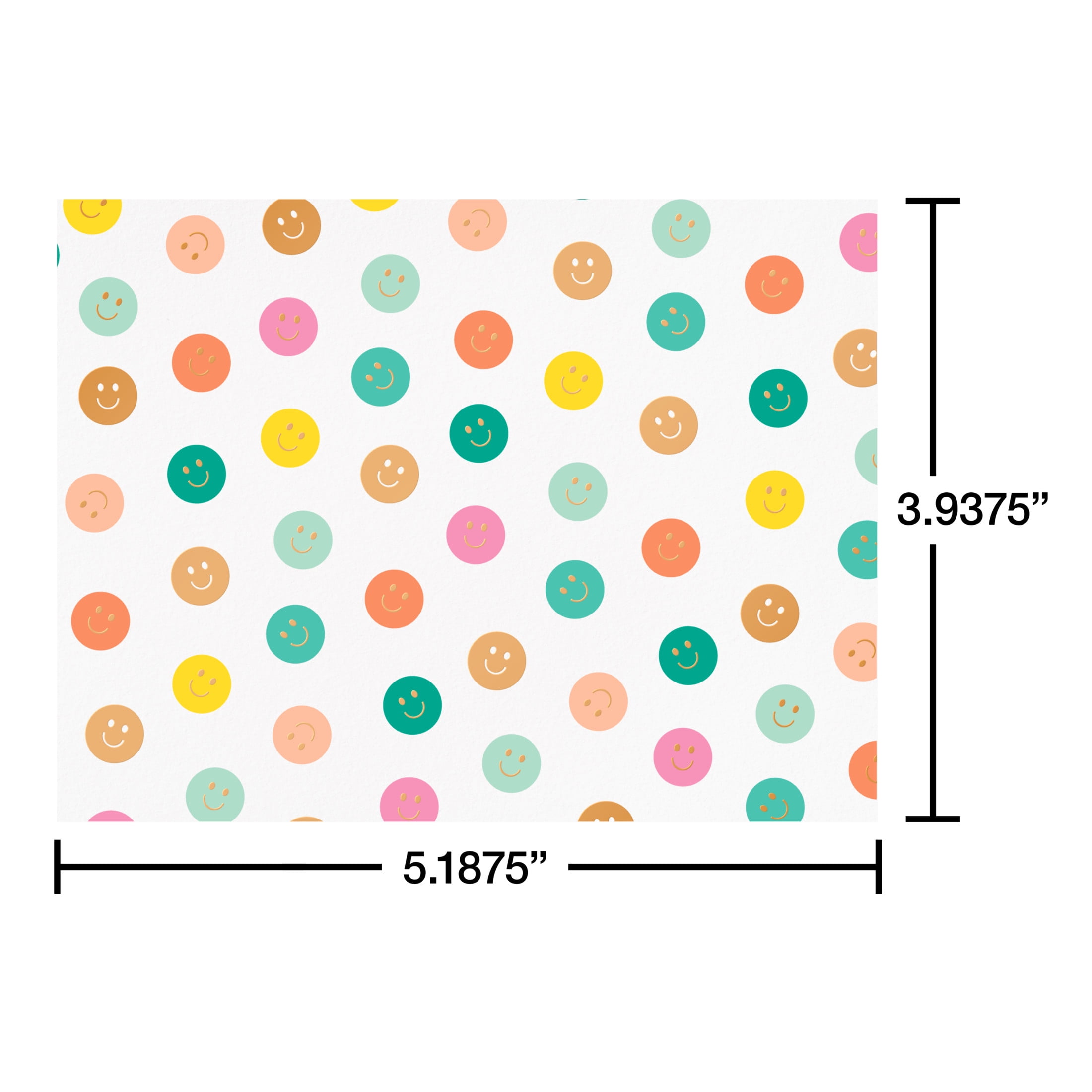 American Greetings All Occasion Stationery Note Multi-pack, Smile, Dots (2-Designs, 50-Count)