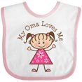 thumbnail image 3 of Inktastic My Oma Loves Me Granddaughter Gift Girls Baby Bib, 3 of 4