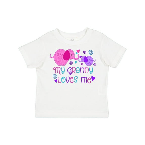 Inktastic My Granny Loves Me- cute elephants Boys or Girls Toddler T-Shirt