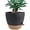 Black With Brown, variant on Plastic flowerpot, detachable deep reservoir and multi mesh drainage hole, suitable for indoor and outdoor garden plants and flowers. Different colors to choose from