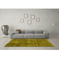 thumbnail image 3 of Ahgly Company Machine Washable Indoor Rectangle Abstract Yellow Modern Area Rugs, 5' x 8', 3 of 4