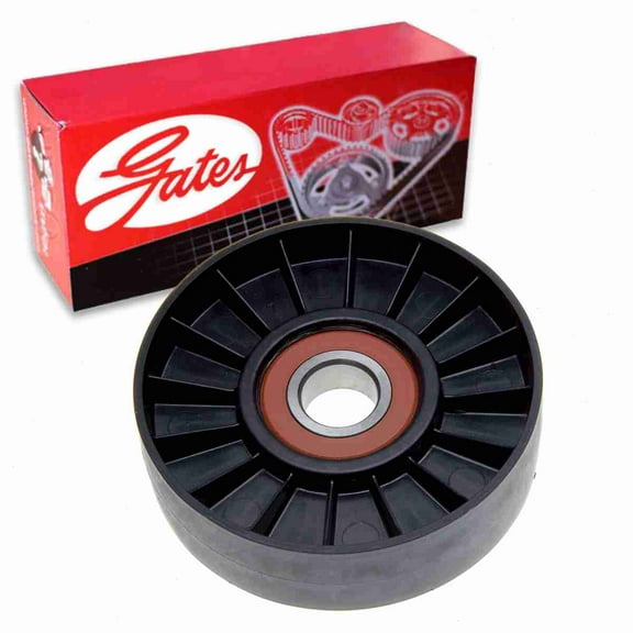 Gates DriveAlign Drive Belt Idler Pulley compatible with Ford F-150 5.0L 5.8L V8 1990-1996