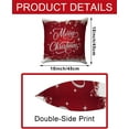 thumbnail image 6 of Christmas Pillow Cover 18x18 \u2013 Red and White Merry Christmas Throw Pillow Case with Snowflake Border \u2013 Classic Holiday Cushion for Sofa, Couch or Office Decor, 6 of 6