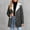 Dark Gray, variant on Women Jacket Coat Fall Winter Retro Solid Color Suede Composite Button Thicked Long Loose Cardigan Overcoat Long Sleeve Tops with Pockets Black S