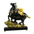 thumbnail image 4 of Figura de caballo, decoración de mesa, resina, coleccionable, obra de arte, artesanía fina Oro negro, 4 of 8