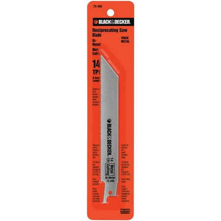 UPC 028874754867 product image for Black & Decker 75-486 Bi-Metal Reciprocating Saw Blade, 6 in L, 14 TPI | upcitemdb.com