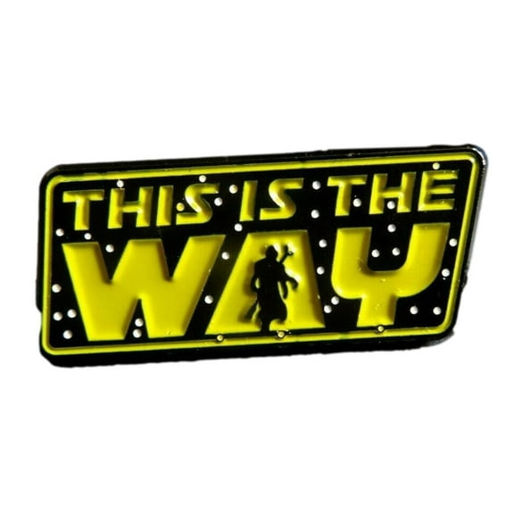 Star Wars This Is The Way Mandalorian Logo 1 Inches Wide Enamel Metal Pin