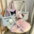 thumbnail image 2 of Bolso MINISO de Disney Sanrio, bolso de mano Kuromi de tela con dibujos animados, bolso de hombro bonito para papelería, bolso de gran capacidad 2024, 2 of 5