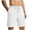 White, variant on Shorts for Men 5 Inch Men's Jacquard Casual Shorts with Pocket, Drawstring Elastic Waist Loose Shorts, Summer Casual Versatile Shorts Daily Green-a S
