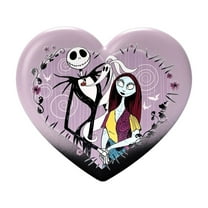 Impressions Vanity Jack & Sally Heart LED Compact Mirror with Lights, Adjustable Brightness