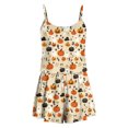 thumbnail image 5 of JFOPQVSM Women Sexy Sleeveless Tank Top Shorts 2 PC Halloween Print Pajama Set Trick-or-Treat Outfit, 5 of 6