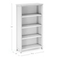 thumbnail image 2 of Guidecraft Taiga 4-Shelf Bookcase - White: 54" Bookshelf and Storage Unit for Bedrooms or Playrooms, Wooden Furniture for Books, Toys, School Supplies, 2 of 5