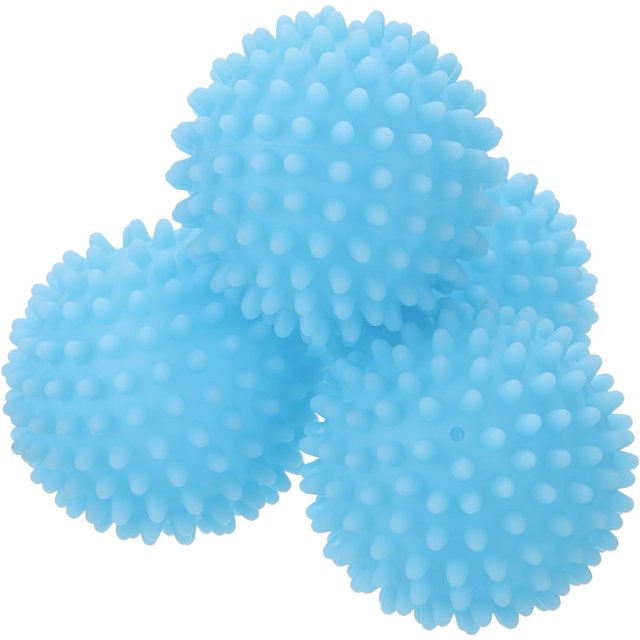 uxcell 4 Pcs Balles Réutilisables pour Sécheuse à Lessive Balles de Séchage en Vinyle pour Réduire les Rides Assouplissant Statique pour Tissus Réduire le Temps de Séchage Économiser l'Énergie, Bleu Ciel