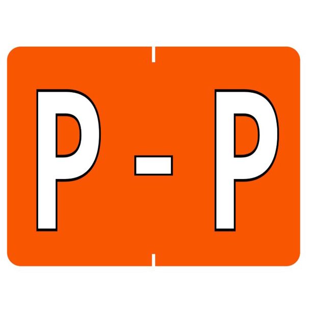 Datafile Pendaflex Compatible End Tab Alphabetic Labels "P" Dark