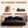 thumbnail image 5 of ELEKA 74.8 in Boneless Sofa Bed，Convertible Sofa  Couch ，Folding Boneless Couches for Living Room，Black, 5 of 11
