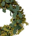 thumbnail image 4 of Northlight Berries and Leaves Twig Artificial Wreath, Green 24-Inch, 4 of 5