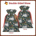 thumbnail image 2 of Fuzoiu Cute Sloth Print Christmas Gift Bag,Burlap Gift Bag with Drawstring Closure & Hang Tag,Perfect for Holidays, Birthdays, and Special Occasions-Small, 2 of 7