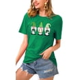 thumbnail image 3 of St. Patricks Day Shirt for Womens Cute Gnomes T-Shirt Shamrock Printed Shirts Short Sleeve Graphic Tees Tops, 3 of 6