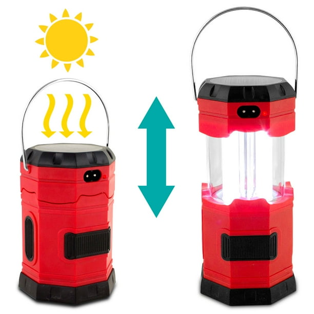 Collapsible 3Way Powered 120 Lumen Solar LED Lantern with USB Charger