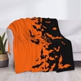 thumbnail image 3 of Fuzoiu Halloween Bats Print Flannel Blanket,Throw Blanket,Flannel Home Decor,Fleece Bed Blankets,Cozy Soft Blanket for Bed, Sofa, Camping, and Travel-60"x50", 3 of 6