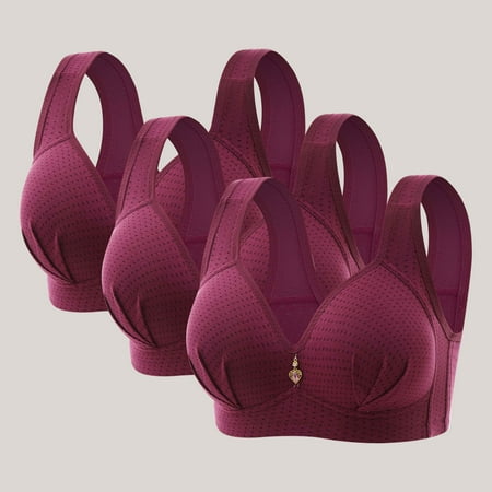 LLYWEY Comfortable Bras for Women Discounts Seamless Bra Ladies Balconette Bra Style-736 Women Double Support Bra Feature Adult Female Nursing Sports Bras Multicolor 42B