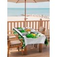 thumbnail image 2 of 60x84 Inch Outdoor Tablecloth with Umbrella Hole Zipper Rectangle St. Patrick's Day Rectangular Tablecloths Outside Waterproof Spring Lucky Dogs Green Grass Truck Plaid Patio Table Cover for Picnic, 2 of 8
