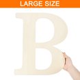 thumbnail image 3 of 17 Inch Wooden Letter,Large Blank Unfinished Wooden Alphabet Letters for Crafts, DIY Projects, Birthday, Party(Letter B), 3 of 7