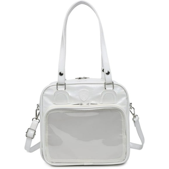TRAHOO-Leather Ita Backpack Crossbody Bag Messenger Purse JK Uniform Shoulder Bags for Anime Pins Display