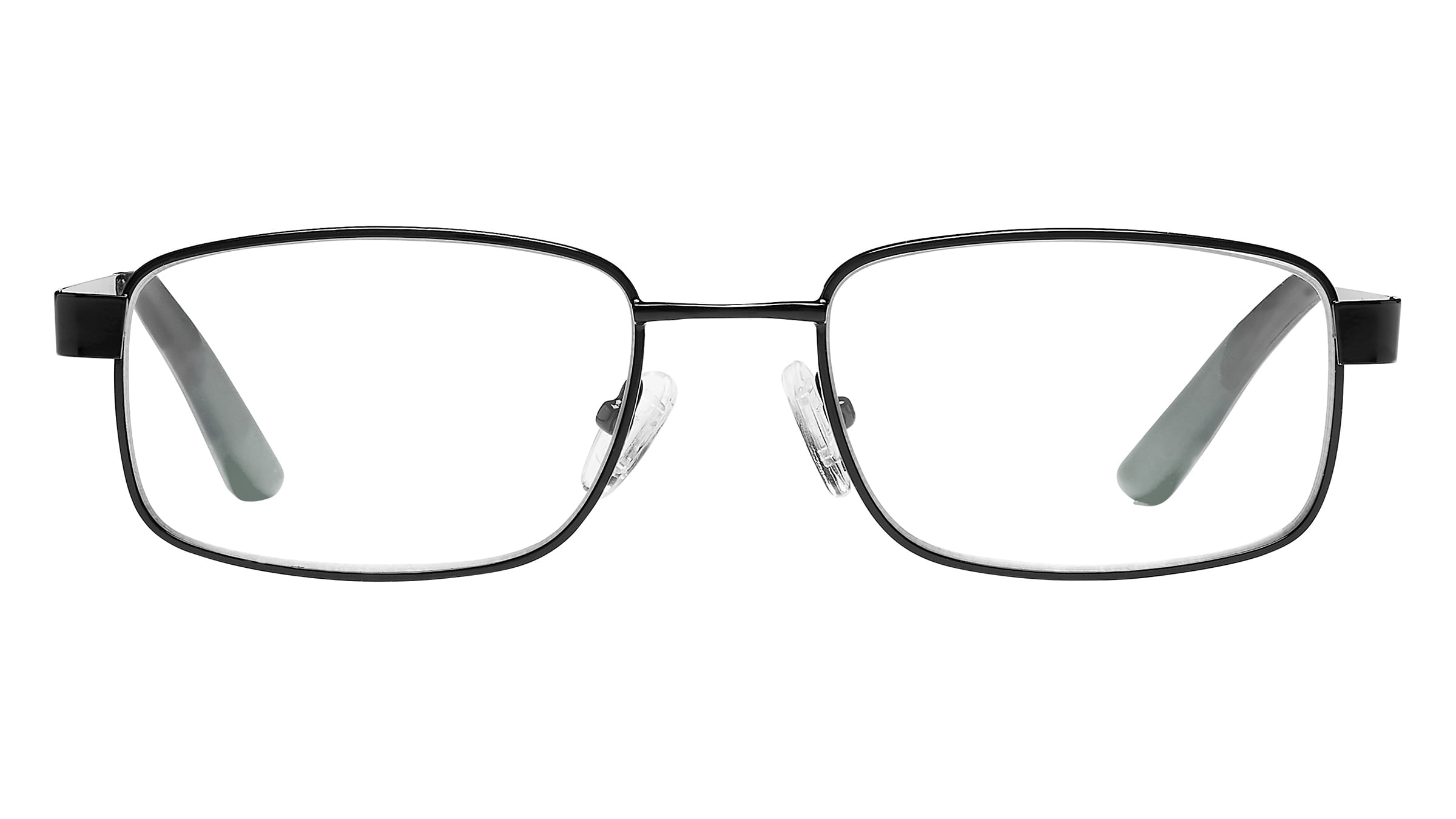 SAV Sportex Blue Light Reading Glasses, Stainless Steel Rectangle Sport Frame, AR4148, +1.25, Gray