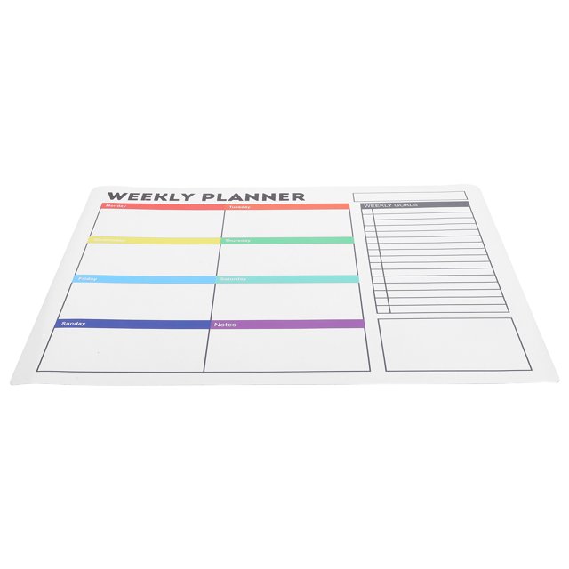 WEUVEB Tabla Autoadhesiva Para Planificación Semanal Flexible Y Reutilizable En