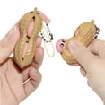 thumbnail image 5 of pdqouc Kids Teens Toy Stress Relief Fidget Toys Keychain Improve Focus Officer Toys Peanut Shape Bag's Hanging Pendant Creative Funny Birthday Gifts, 5 of 5