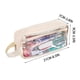 thumbnail image 4 of Estuche transparente de gran capacidad para lápices, organizador de papelería, diseño de plástico transparente, portátil y plegable, con estructura metálica de 2 niveles, ideal para el, 4 of 7
