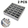 thumbnail image 1 of HZKAICUN Set of 2 Storage Boxes for Underwear and Other Small Accessories, 24 Cell Foldable Drawer Dividers for Storage of Socks, Scarves, Bras, 1 of 9