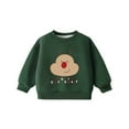 thumbnail image 1 of Chandail à Col Rond Imprimé pour Petits Enfants, Manches Longues, Chandail Confortable pour Filles, Haut à Capuche Décontracté, Tenue de Vacances Festive, Tenue à Capuche pour Petite Fille, Vêtements d'Été pour Bébé Garçon, Grande Fille, Vert Ani 6-7 Ans, 1 of 5