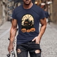 thumbnail image 1 of Blusas y camisas de manga corta y cuello redondo para hombre. Blusas/camisetas de manga corta con cuello redondo y estampado de Halloween para hombre. Blusa para hombre., 1 of 5