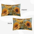 thumbnail image 3 of Binfone Sunflower Field Art Standard Size Pillowcase, Long Staple Pure Cotton Envelope Closure Pillow Cover (Pillow core not included),16"x24", 3 of 7